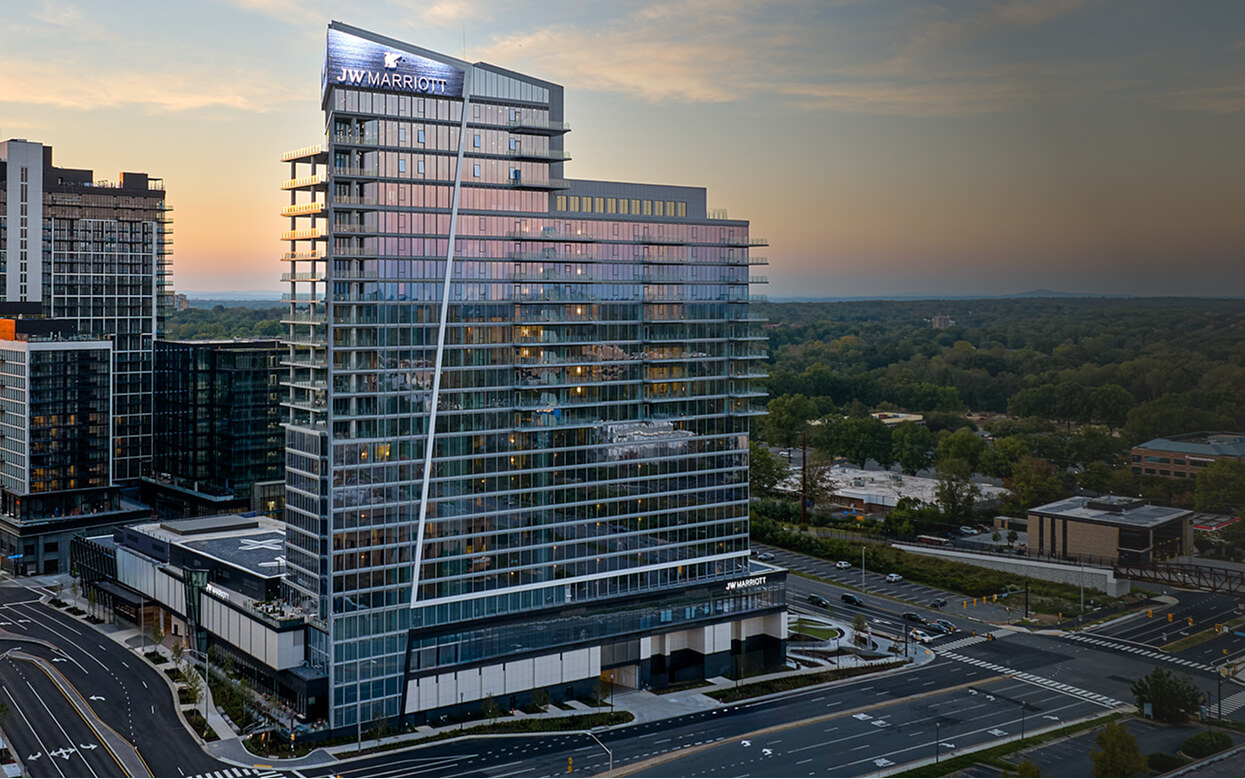 JW Marriott Reston Station at sunset